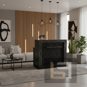 Comptoir de réception moderne en bois Duke Commercial pour salons, hôpitaux, écoles, hôtels, salles de séjour, gymnases, ateliers - Product Image 3