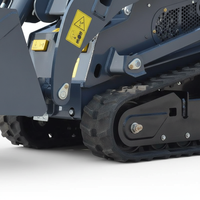 Mini-chargeuse sur chenilles V1100, moteur diesel Kubota 17,2 kW, certifiée EPA, chargeuse compacte sur chenilles, garantie 1 an pour l'agriculture