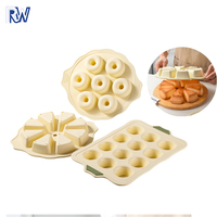Ensemble de moules à gâteau en silicone, formes triangulaires / beignets / cupcakes, résistants aux hautes températures et faciles à démouler, moules de cuisson