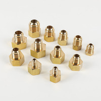 Adaptateur de raccordement en laiton mâle-femelle SAE 1/2-3/8 UNF pour accessoires de raccordement de conduites de réfrigération et de climatisation R410/R22