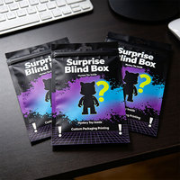 Boîte surprise personnalisée, jouet en sachet scellé sur trois côtés, avec logo imprimé, pochette d'emballage de collection, vente en gros