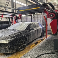 Machine de lavage de voitures électrique automatique avec nettoyage sous pression, paiement par pièces/cartes, équipement de nettoyage de voitures sans contact en libre-service