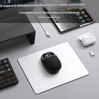 Souris C1 Puff, souris sans fil/BT/filaire tri-mode élégante pour usage professionnel (compatible avec les ordinateurs portables Apple et rechargeable)