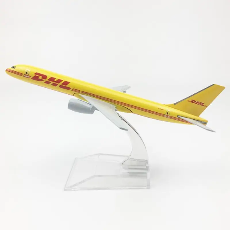 16cm Werbe billige Spielzeug flugzeuge 757 DHL Flugzeuge Arbeits modell