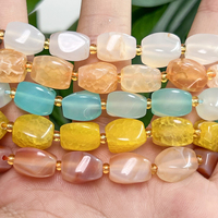 Perles en pierre d'agate naturelle en forme de bouton, prix d'usine, perles en vrac pour la fabrication de bijoux, bracelets et colliers DIY