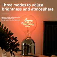 Lampu Dapat Diredupkan dengan Kap Lampu Kaca Transparan Kecerahan Tinggi Tanpa Uap Air dan Debu Dekorasi Rumah Pengelasan Tingkat Smartphone