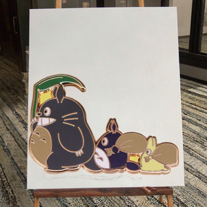 Spilla in Lega di Alta Qualità Marca XINLAI con Stile Animale in Cloisonné Dorato, Stampa Digitale Anime <span class=keywords><strong>TOTORO</strong></span>, Regalo per Fan in Metallo - Product Image 3