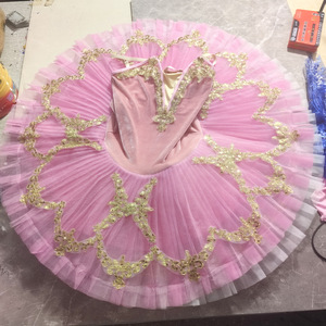 Vestido de Ballet para Niñas 2026 al por Mayor - Disfraz de Pequeña <span class=keywords><strong>Cisne</strong></span> de Lago de los Cisnes con Falda Tutú de Malla con Volantes y Lentejuelas Brillantes de Terciopelo - Product Image 2