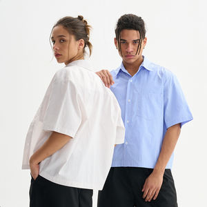 Nuovo modello estivo da <span class=keywords><strong>uomo</strong></span> camicia corta con bottoni di flanella Casual manica corta con abito svasato a righe squadrate stampa a quadri <span class=keywords><strong>oversize</strong></span> - Product Image 2