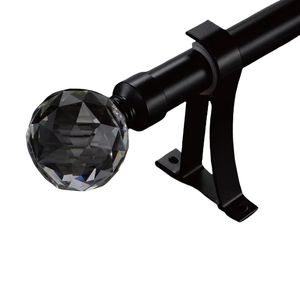 Rail de <span class=keywords><strong>rideau</strong></span> <span class=keywords><strong>double</strong></span> moderne de luxe pour finials en cristal métallique, <span class=keywords><strong>support</strong></span> en aluminium aéronautique et ABS, accessoires - Product Image 1