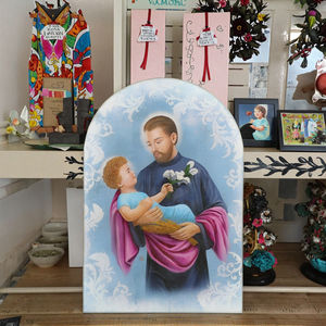 Католическая Религиозная Христианская арочная деревянная доска-Сан-Кайетано, недорогие христианские подарки с УФ-печатью, многоразовый Настольный Декор для дома - Product Image 4