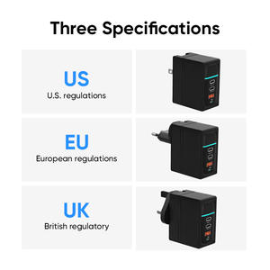 100W USB C GaN caricabatterie <span class=keywords><strong>2</strong></span> PD + 1 USB adattatore di alimentazione per telefono cellulare Tablet Laptop <span class=keywords><strong>3</strong></span> porta da viaggio adattatore da parete - Product Image 4