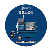 Tour CNC CK6132 à tourelle automatique, à banc plat, haute précision, pour tournage et fraisage de métaux, léger, avec système de commande GSK