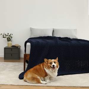 Özel tüp iplik el örgü süper dev örme ağırlıklı battaniye kabul - Product Image 3