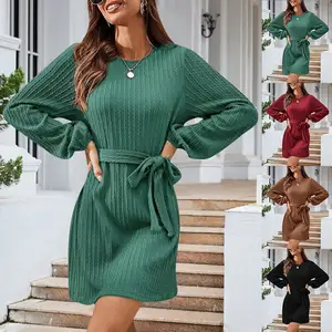 2024 Summer Hot Sale Rib Knit Plus Size Elegant Women Casual Dress Clearance Stock Lots