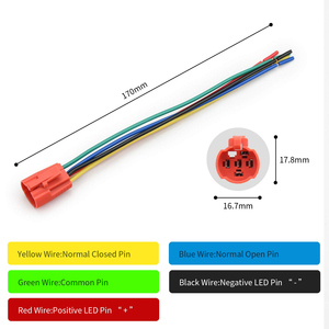 Botão interruptor de botão de abertura de 16mm, anel de metal de <span class=keywords><strong>led</strong></span> com símbolo de alimentação 12v, com tomada de tomada, spdt, botão de ligação/desligamento à prova de explosão - Product Image 4