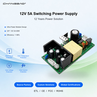 Alimentation à cadre ouvert 12V 5A 60W pour applications médicales, industrielles et LED, alimentation à découpage AC/DC 12V 5000mA 60W