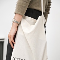 Glampkg Sac fourre-tout en coton personnalisé avec logo, sacs en coton vierges écologiques réutilisables pour cadeaux promotionnels