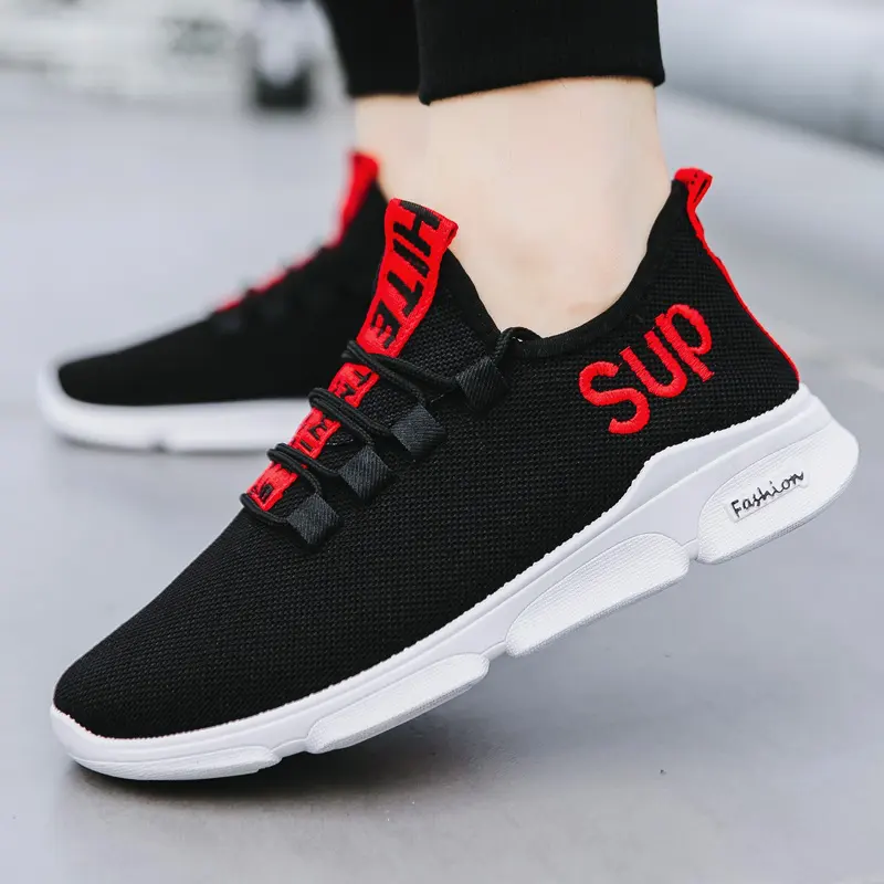 2020 new fashion mesh upper breathable casual running men sport shoes