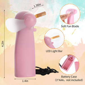 Ventilador Portátil de Mano con Logotipo Personalizado, Iluminación LED, Mini Ventilador con Diseño de Personajes, Recargable, para Bodas, Fiestas de Verano y Actividades al Aire Libre - Product Image 2