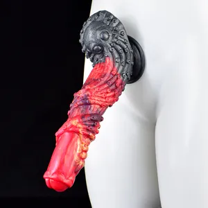 Pabrik Harga Bagus Silikon Cair Dildo Fantasi Hewan Dildo Cangkir Hisap Xxx Mainan Seks untuk Masturbasi Pria