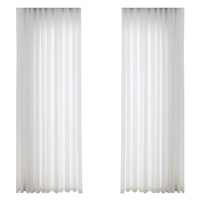 Voilage en tissu 100 % polyester moderne, translucide, non transparent, pour baies vitrées, balcons et salons