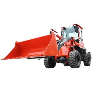 China Hydraulische Front End Mini Loader Multifunctionele Wiellader 1 Ton 2 Ton 3 Ton Diesel Compact Kleine wiellader