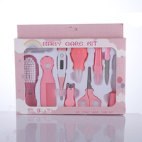 10 pièces/ensemble Kit d'accessoires de soins pour bébé sécurité coupe-ongles bébé nouveau-né Kits de toilettage