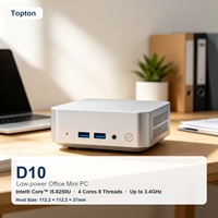 Topton Office Mini PC In-tel Core I5 8250U (Lebih Baik dari N150) Pocket NUC Komputer Gaming 2xDDR3L 2xM.2 SSD 2xType-C 4xUSB Win11 Desktop