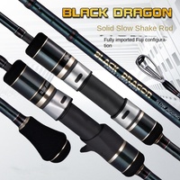 FJORD OEM 1.91m Carbone Lent Jigging Rod Fuji Anneaux Solide Noir K Support Sea Stream Leurre pour GT/Mérou/Thon Techniques de Pêche