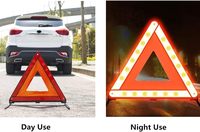 Panneau d'avertissement de voiture triple triangle réfléchissant panneau de danger routier panneau de panne d'urgence Kit d'avertissement de triangle de sécurité