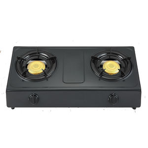 सभी काले आसान साफ गैर-स्टिक स्टेनलेस स्टील 2 बर्नर गैस खाना पकाने के स्टोव बांग्लादेश बाजार लोकप्रिय 2 बर्नर गैस कुकटॉप्स - Product Image 2