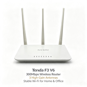 เราเตอร์ไร้สายมือสอง Tenda F3 300Mbps สำหรับใช้ในบ้าน 2.4GHz 3 เสาอากาศ รุ่นภาษาอังกฤษ - Product Image 1