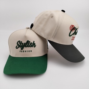 หมวกแก๊ปขายส่งแบบกำหนดเอง หมวกเบสบอล 5 ชิ้น ผ้าฝ้ายสองสี ปักโลโก้ 3 มิติ หมวกวินเทจสำหรับทุกเพศ หมวกแก๊ปแบบ Dad จำนวนมาก รับผลิตแบบ OEM - Product Image 6