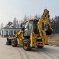 La Chine Jcb 1cx Mini tracteur électrique chargeuse-pelleteuse 1 tonne tracteur 4x4 avec chargeur frontal et pelleteuse
