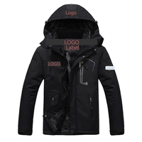 Veste d'hiver pour homme, style bomber, pour le ski et le snowboard, en toile imperméable, fermeture éclair, style décontracté, coupe-vent, pour la randonnée en montagne