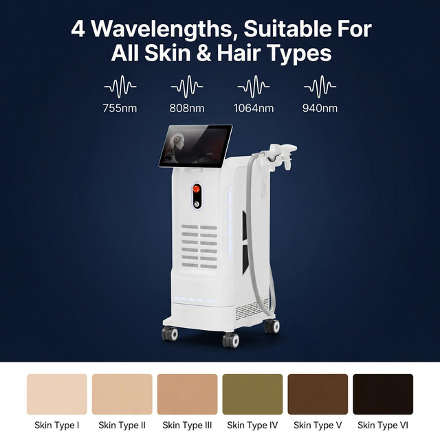 1000W 1200W 4 Wave 808nm Laser Diode Hair Removal 755 808 1064 Ice Platinum Diode Laser Machine Price