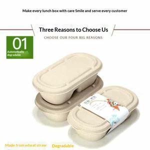 Biodegradable Eco Friendly Food Packaging <b>Container</b> Compostable Salad <b>Box</b> with Lid for Cafe Restaurant Takeaway Delivery Use - Product Image 3
