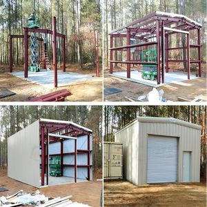 บริการแบบครบวงจร โรงจอดรถโครงสร้างเหล็กสำเร็จรูป อาคารโครงสร้างเหล็ก โรงงานโครงสร้างเหล็ก โรงเก็บของโครงสร้างเหล็ก - Product Image 4