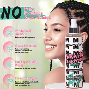 IMMETEE No sciacquare treccia Shampoo senza acqua pulizia idratante rinfresca Spray lasciare in balsamo capelli africani - Product Image 5