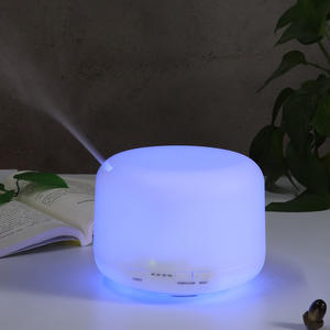 Diffuseur d'arômes YX171, humidificateur ultrasonique de 500Ml avec minuterie, pour la maison et le bureau, couleur grain de bois clair - Product Image 2