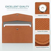 Housse pour tablette A4 en cuir PU, sac pour ordinateur, porte-documents avec fermeture à pression pour la maison, l'école et le bureau