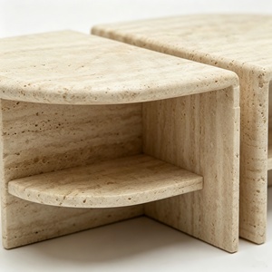 Convient aux suites modulaires intérieures, design moderne luxueux, marbre beige, travertin naturel rond - Product Image 2