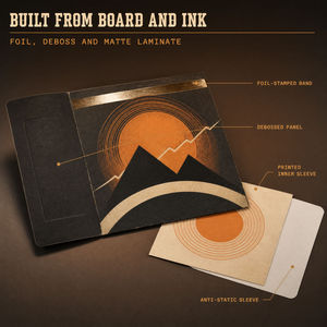 Emballage personnalisé en papier recyclable pour disques vinyles carrés avec pochette intérieure antistatique et design estampé à chaud style <span class=keywords><strong>rock</strong></span> des années <span class=keywords><strong>70</strong></span> - Product Image 3
