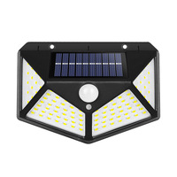 Meilleure vente applique murale solaire extérieure à 100 Led avec capteur de mouvement, étanche IP65, applique murale pour jardin