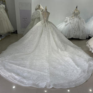 Jancember XS043 Robe de mariée en cristal dos nu sans manches pour filles - Product Image 6