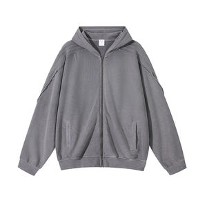 Sudaderas con capucha con cremallera personalizadas de alta calidad, ropa de calle, chaquetas informales de manga larga, sudaderas con capucha Unisex de gran tamaño para hombres y mujeres - Product Image 2