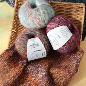 Filato Tinto Stellato Nm 0.3, Spessore Medio Retrò con Piccole Stelle Scintillanti, per Lavorazione Artigianale Fai da Te, Coperte Lavorate <span class=keywords><strong>a</strong></span> Maglia e Uncinetto - Product Image 1