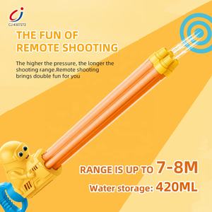 Chengji مضخة بلاستيكية بخاخ مياه مسدس لعب مدفع رش للأطفال للصيف مسدس مياه 4 أنابيب للشاطئ والحمامات في الهواء الطلق للعب بالضغط العالي - Product Image 4