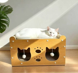 Extra Large Multi functional <b>Cat</b> House Scratcher Wear Resistant Low Dust All Season <b>Cat</b> Villa Sofa Bed - Product Image 3